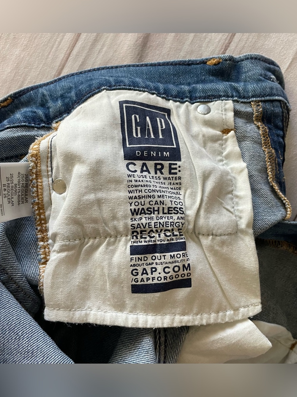 Gap 5” Mid Rise Denim Shorts Women’s 25 | 0 Blue Cuffed Stretch Casual Preppy - Picture 9 of 13
